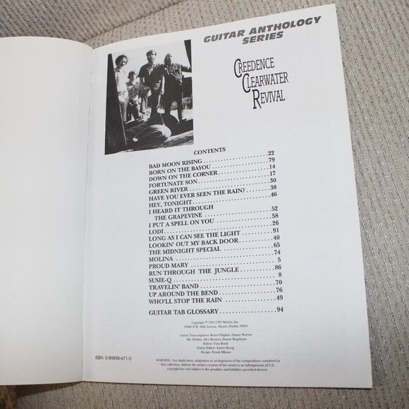 3/$77❤️Creedence Clearwater Revival Guitar Tab Edition Anthology Series Songbook - Picture 7 of 8